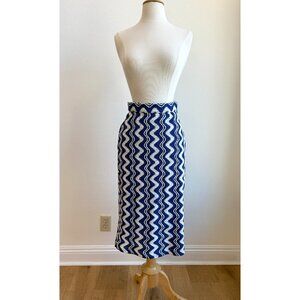 & Other Stories - Blue and white pencil skirt size 4